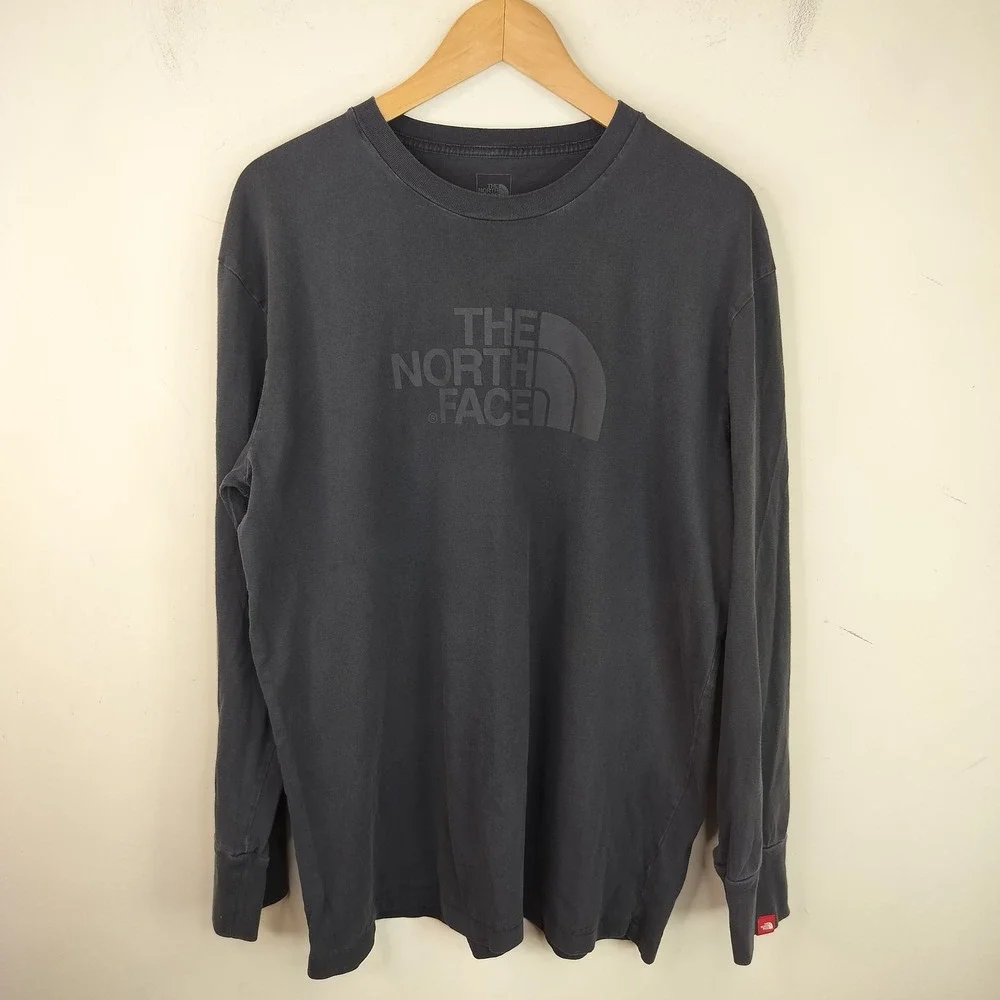 The North Face Long Sleeve T-Shirt Mens Large Graphic Logo Gorpcore Black
